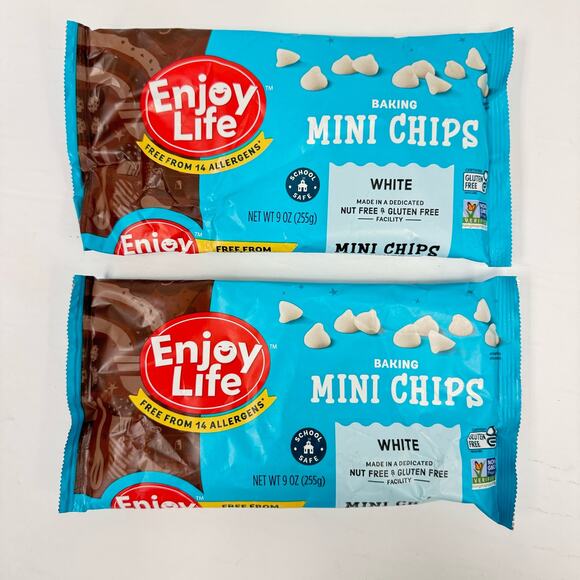 White Chocolate Mini Baking Chips, Allergen Free, School Approved Enjoy Life - Picture 1 of 2